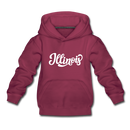 Illinois Youth Hoodie - Hand Lettered Youth Illinois Hooded Sweatshirt - burgundy