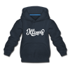 Illinois Youth Hoodie - Hand Lettered Youth Illinois Hooded Sweatshirt - navy