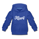 Illinois Youth Hoodie - Hand Lettered Youth Illinois Hooded Sweatshirt - royal blue