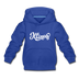 Illinois Youth Hoodie - Hand Lettered Youth Illinois Hooded Sweatshirt - royal blue