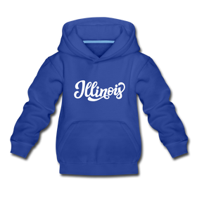 Illinois Youth Hoodie - Hand Lettered Youth Illinois Hooded Sweatshirt