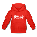 Illinois Youth Hoodie - Hand Lettered Youth Illinois Hooded Sweatshirt - red