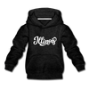 Illinois Youth Hoodie - Hand Lettered Youth Illinois Hooded Sweatshirt - charcoal gray