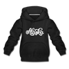 Alaska Youth Hoodie - Hand Lettered Youth Alaska Hooded Sweatshirt - black