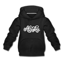 Alaska Youth Hoodie - Hand Lettered Youth Alaska Hooded Sweatshirt - black