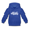Alaska Youth Hoodie - Hand Lettered Youth Alaska Hooded Sweatshirt - royal blue