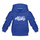 Alaska Youth Hoodie - Hand Lettered Youth Alaska Hooded Sweatshirt - royal blue