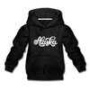Alaska Youth Hoodie - Hand Lettered Youth Alaska Hooded Sweatshirt - charcoal gray