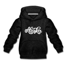Alaska Youth Hoodie - Hand Lettered Youth Alaska Hooded Sweatshirt - charcoal gray