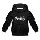Kentucky Youth Hoodie - Hand Lettered Youth Kentucky Hooded Sweatshirt - charcoal gray