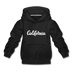 California Youth Hoodie - Hand Lettered Youth California Hooded Sweatshirt - black