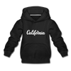 California Youth Hoodie - Hand Lettered Youth California Hooded Sweatshirt - black