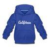California Youth Hoodie - Hand Lettered Youth California Hooded Sweatshirt - royal blue