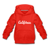 California Youth Hoodie - Hand Lettered Youth California Hooded Sweatshirt - red