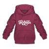 Florida Youth Hoodie - Hand Lettered Youth Florida Hooded Sweatshirt - burgundy