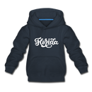 Florida Youth Hoodie - Hand Lettered Youth Florida Hooded Sweatshirt - navy