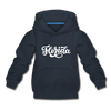 Florida Youth Hoodie - Hand Lettered Youth Florida Hooded Sweatshirt - navy