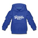 Florida Youth Hoodie - Hand Lettered Youth Florida Hooded Sweatshirt - royal blue