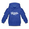 Florida Youth Hoodie - Hand Lettered Youth Florida Hooded Sweatshirt - royal blue