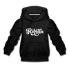Florida Youth Hoodie - Hand Lettered Youth Florida Hooded Sweatshirt - charcoal gray