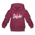 Idaho Youth Hoodie - Hand Lettered Youth Idaho Hooded Sweatshirt - burgundy