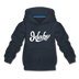 Idaho Youth Hoodie - Hand Lettered Youth Idaho Hooded Sweatshirt - navy