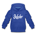 Idaho Youth Hoodie - Hand Lettered Youth Idaho Hooded Sweatshirt - royal blue