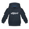 Arkansas Youth Hoodie - Hand Lettered Youth Arkansas Hooded Sweatshirt - navy