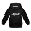 Arkansas Youth Hoodie - Hand Lettered Youth Arkansas Hooded Sweatshirt - charcoal gray