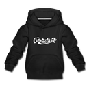 Connecticut Youth Hoodie - Hand Lettered Youth Connecticut Hooded Sweatshirt - black