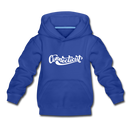 Connecticut Youth Hoodie - Hand Lettered Youth Connecticut Hooded Sweatshirt - royal blue