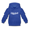 Connecticut Youth Hoodie - Hand Lettered Youth Connecticut Hooded Sweatshirt - royal blue