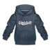 Connecticut Youth Hoodie - Hand Lettered Youth Connecticut Hooded Sweatshirt - heather denim