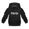 Delaware Youth Hoodie - Hand Lettered Youth Delaware Hooded Sweatshirt - black