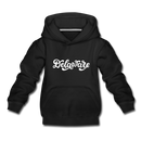 Delaware Youth Hoodie - Hand Lettered Youth Delaware Hooded Sweatshirt - black