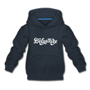 Delaware Youth Hoodie - Hand Lettered Youth Delaware Hooded Sweatshirt - navy