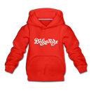 Delaware Youth Hoodie - Hand Lettered Youth Delaware Hooded Sweatshirt - red