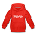 Delaware Youth Hoodie - Hand Lettered Youth Delaware Hooded Sweatshirt - red
