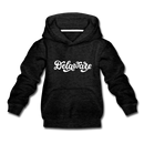 Delaware Youth Hoodie - Hand Lettered Youth Delaware Hooded Sweatshirt - charcoal gray