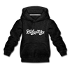 Delaware Youth Hoodie - Hand Lettered Youth Delaware Hooded Sweatshirt - charcoal gray