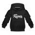 Kansas Youth Hoodie - Hand Lettered Youth Kansas Hooded Sweatshirt - black