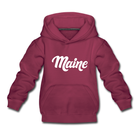 Maine Youth Hoodie - Hand Lettered Youth Maine Hooded Sweatshirt
