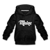 Maine Youth Hoodie - Hand Lettered Youth Maine Hooded Sweatshirt - charcoal gray