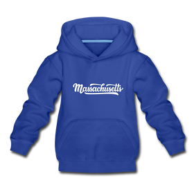 Massachusetts Youth Hoodie - Hand Lettered Youth Massachusetts Hooded Sweatshirt
