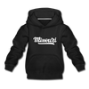 Missouri Youth Hoodie - Hand Lettered Youth Missouri Hooded Sweatshirt - black