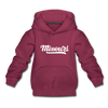 Missouri Youth Hoodie - Hand Lettered Youth Missouri Hooded Sweatshirt - burgundy