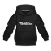 Montana Youth Hoodie - Hand Lettered Youth Montana Hooded Sweatshirt - black