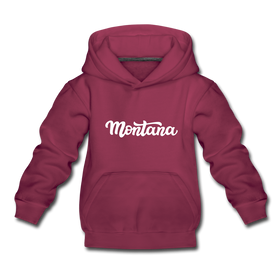 Montana Youth Hoodie - Hand Lettered Youth Montana Hooded Sweatshirt