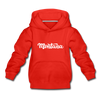 Montana Youth Hoodie - Hand Lettered Youth Montana Hooded Sweatshirt - red