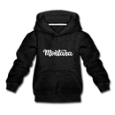 Montana Youth Hoodie - Hand Lettered Youth Montana Hooded Sweatshirt - charcoal gray